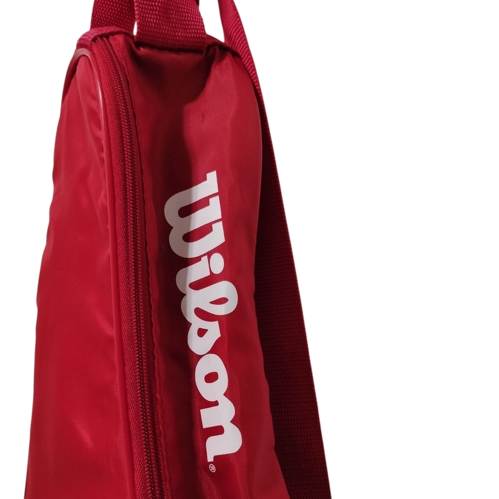 Wilson Advantage 3 Pack Tennis Racket Bag Red White Holds 3 Racquets Shoulder - Picture 7 of 8